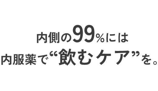 内側の99%には飲むケアを。