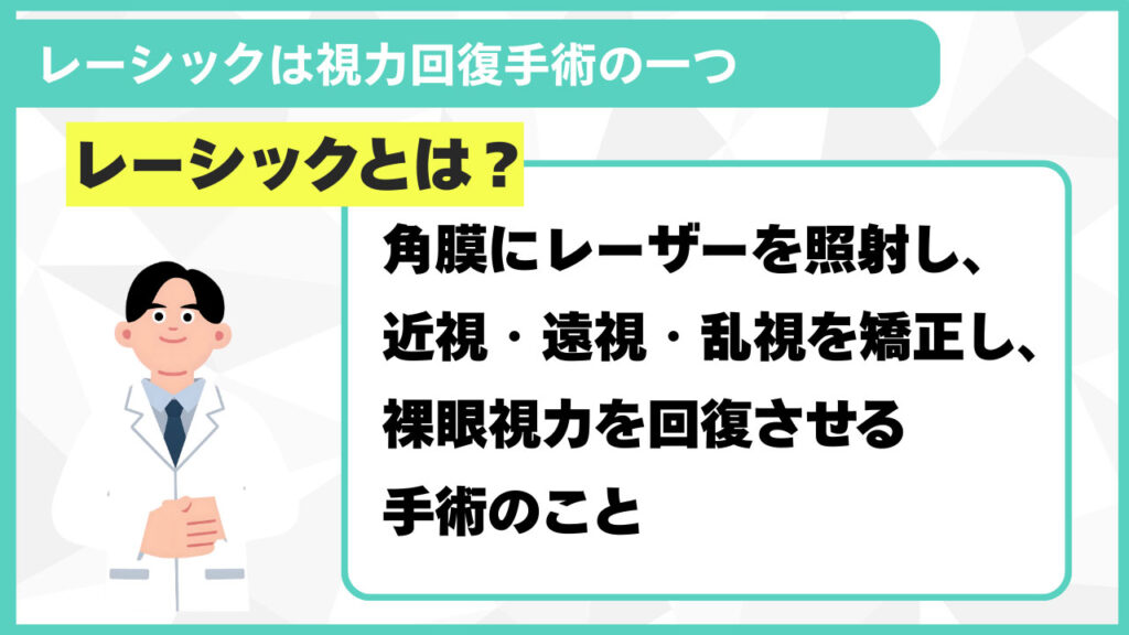 レーシックは視力回復手術の一つ