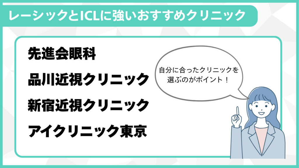 レーシックとICLに強いおすすめクリニック