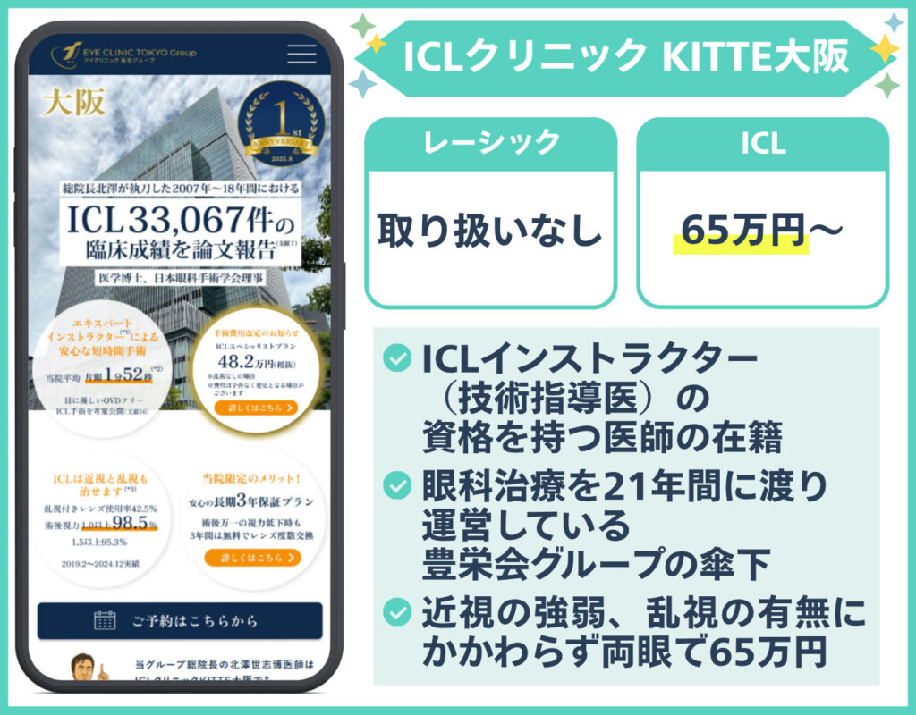 【梅田エリア】ICLクリニック KITTE大阪