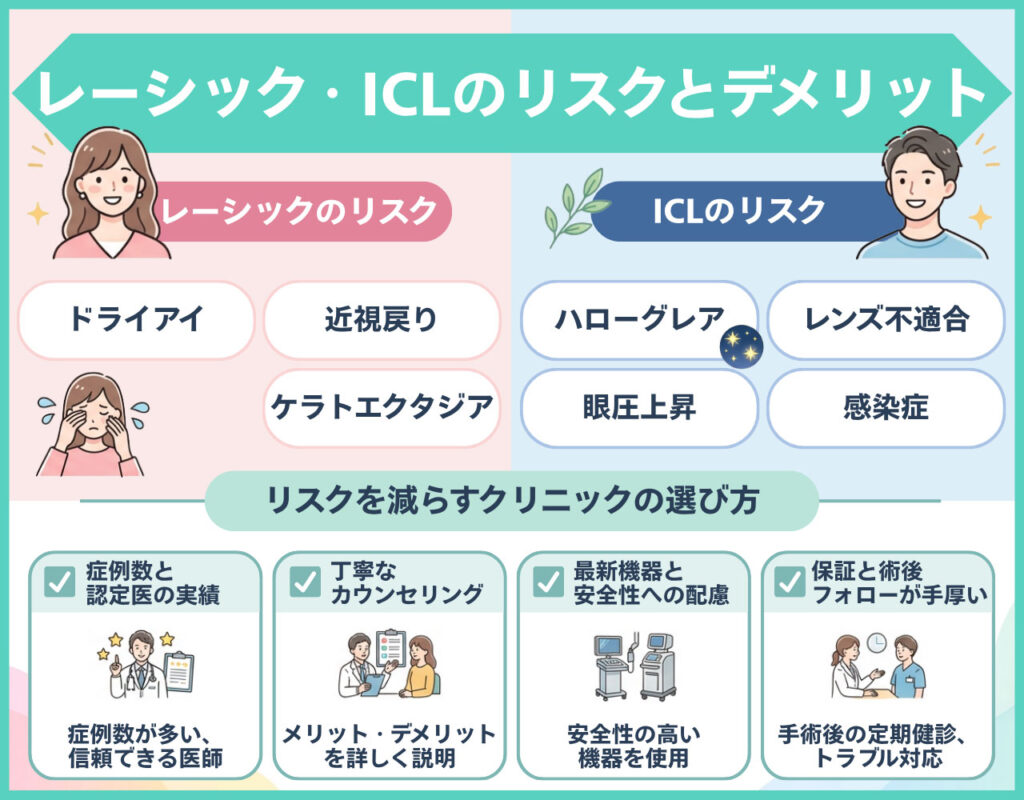レーシック・ICLのリスクとデメリット