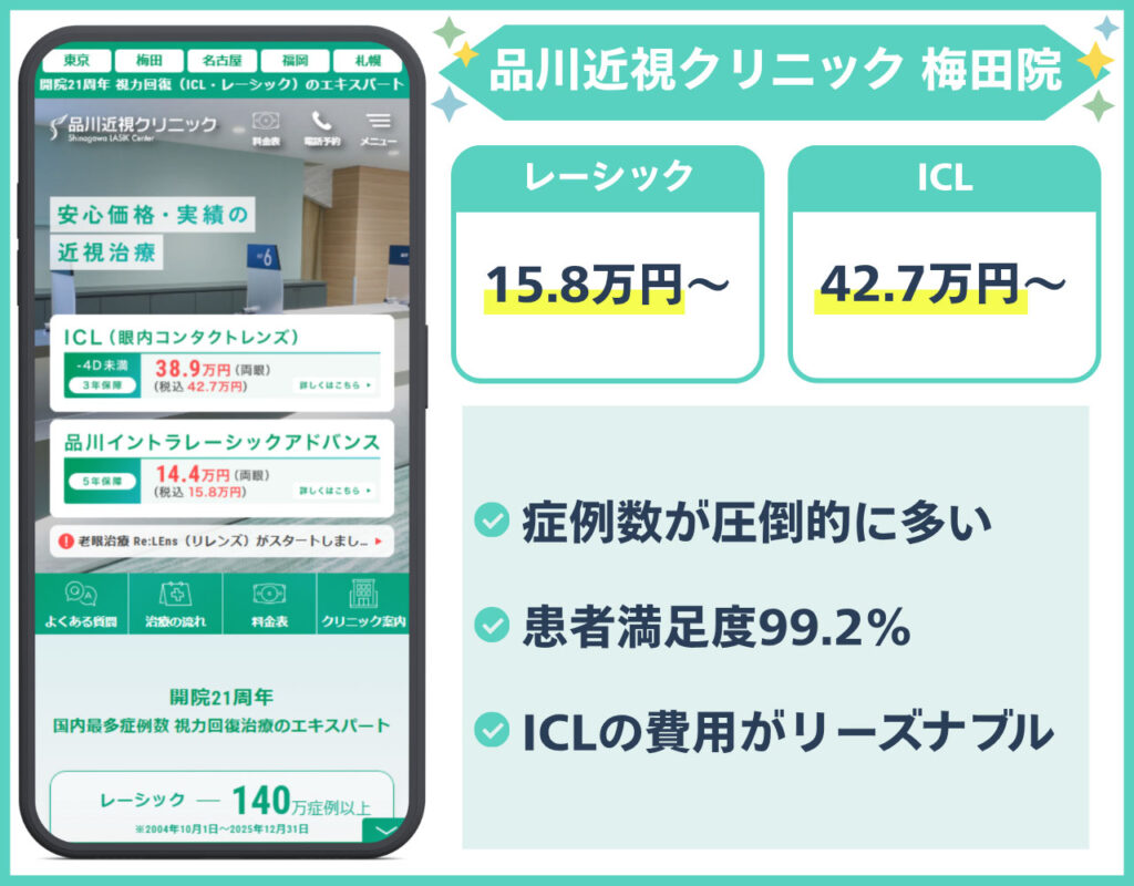 品川近視クリニック 梅田院