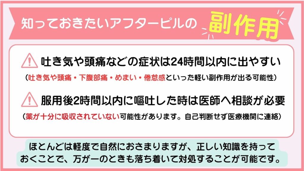 知っておきたいアフターピルの副作用