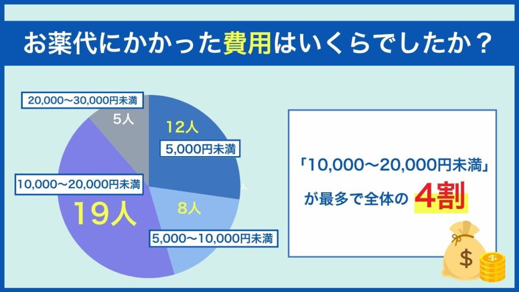 お薬代にかかった費用はいくらでしたか？